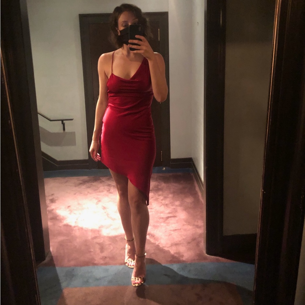 Alice and Olivia Asymmetrical Mini Dress